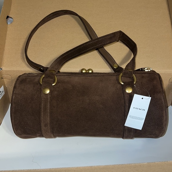 Coach Kisslock Barrel Bag in Chocolate - Picture 7 of 8